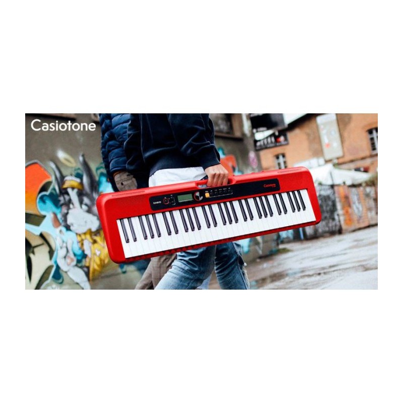 CLAVIER ÉLECTRONIQUE MUSICAL CASIO CASIOTONE 66 TOUCHES - ROUGE