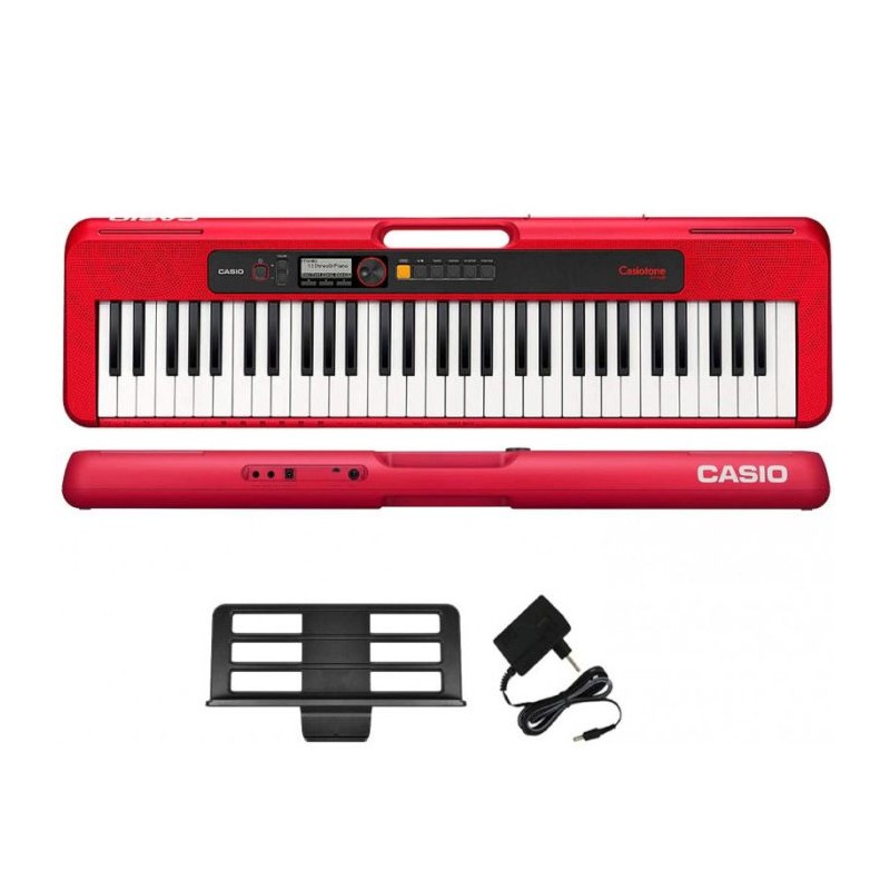 CLAVIER ÉLECTRONIQUE MUSICAL CASIO CASIOTONE 66 TOUCHES - ROUGE