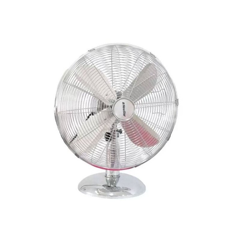 VENTILATEUR DE TABLE CHROMÉ NEWSTAR 16" - BLANC