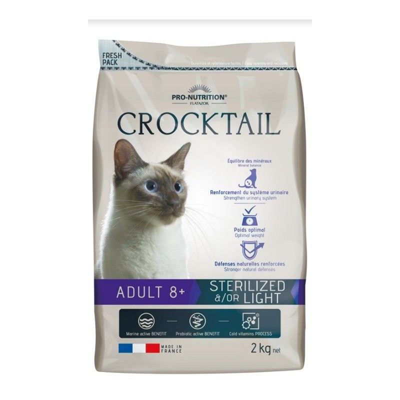 Crocktail light pour chat stérilisé 8 ans et +