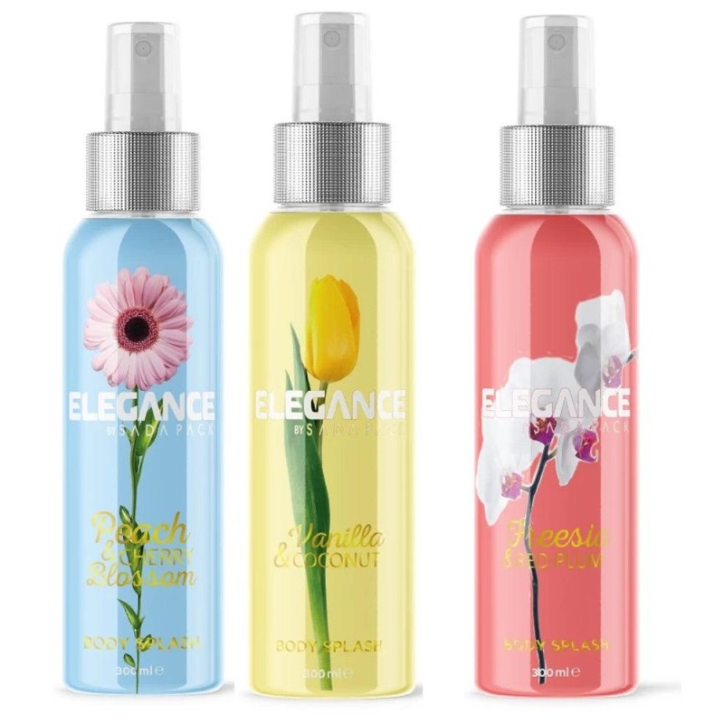 COFFRET 3 body splash 300ml vanille+frezia+blassom