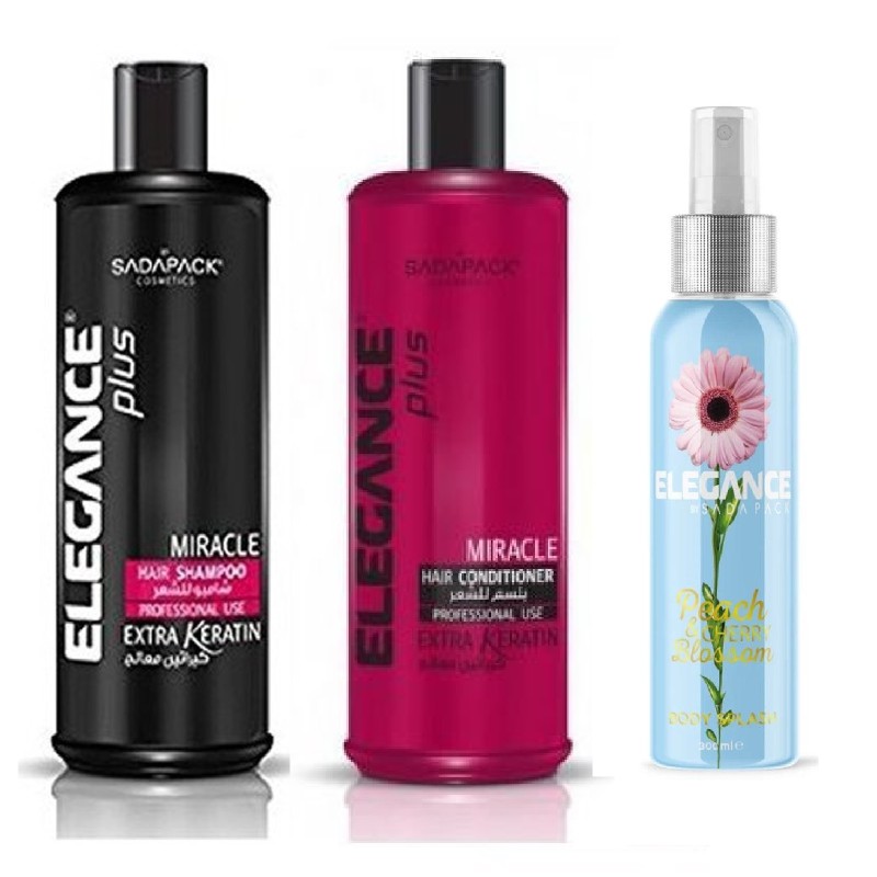 Coffret 3*1elegance Shampoing+Conditionneur 500ml+BODY PLASH-VANILLA-300ML