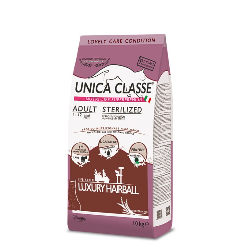 UNICA CLASSE adulte stériliser luxueuse hairball 300 gr