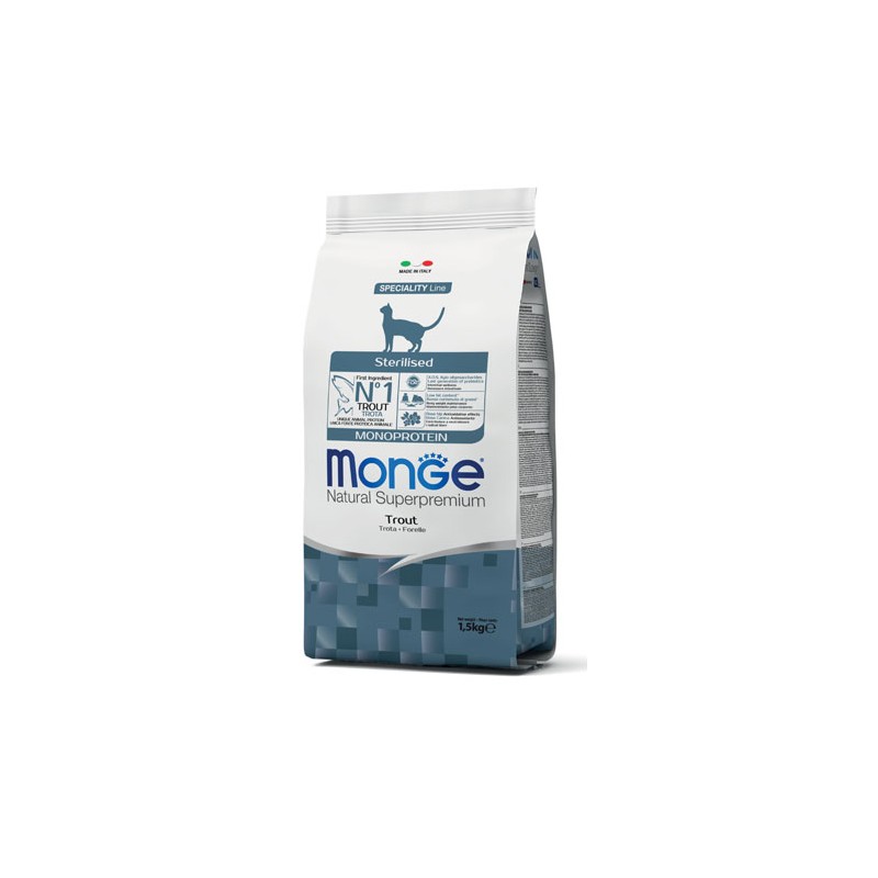 MONGE chat mono stérilisé trout 1kg