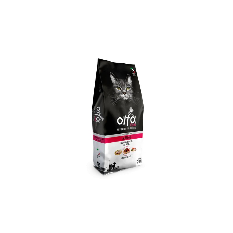 ALFA - CROQUETTES AU BOEUF POUR CHAT ET CHAT STERILISE 20 KG