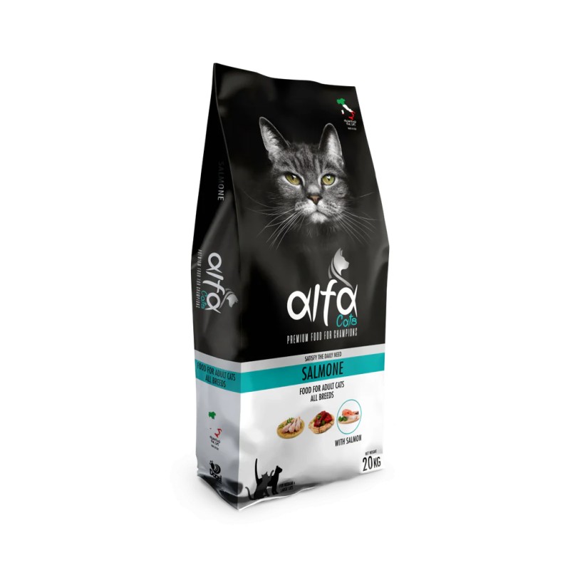 ALFA - CROQUETTES AU SAUMON POUR CHAT SKIN CARE 20 KG