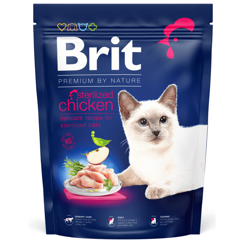 Brit Premium by Nature chat stérilisé poulet 300 gr