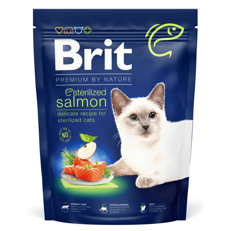 Brit Premium by Nature chat stérilisé saumon 300 gr