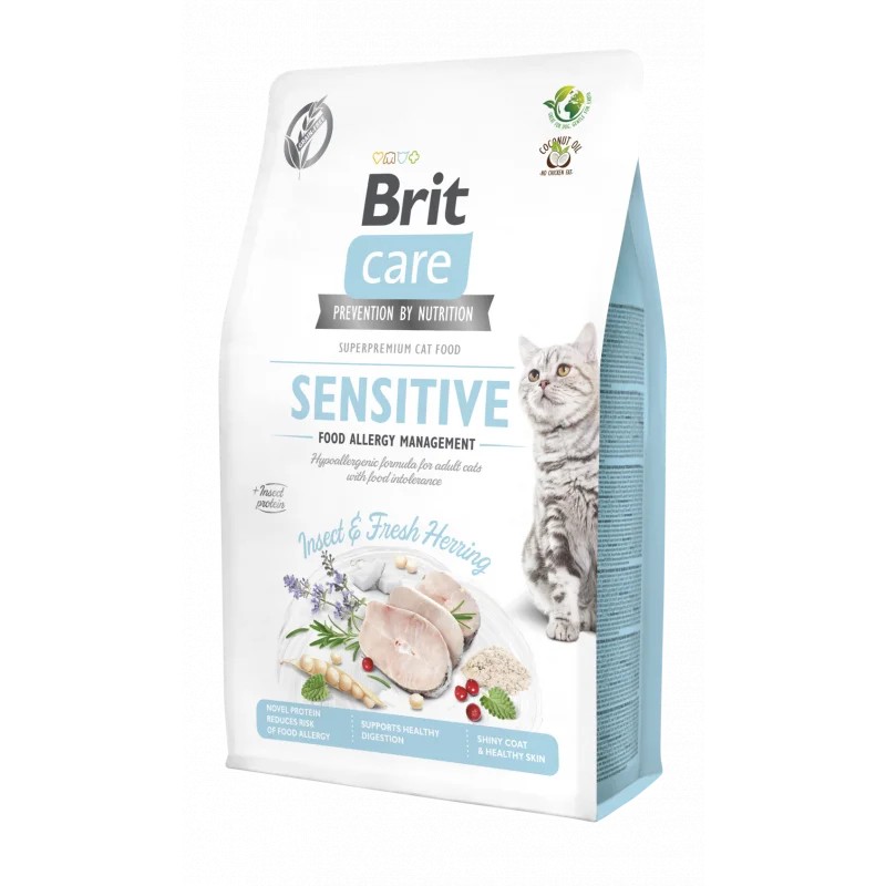 BRIT chat spécial allergies alimentaires aux insectes et hareng 2kg