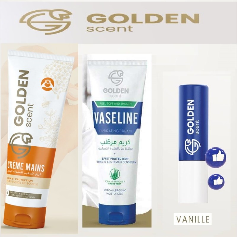 COFFRET VASELINE- 100ml+crème mains et ongles - 125ml+baume à lèvre - vanille- 4 g