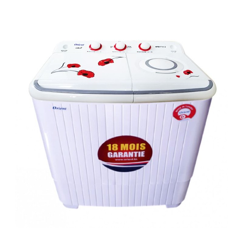 LAVE LINGE SEMI-AUTOMATIQUE ORIENT XPB1-11-2 11KG - BLANC