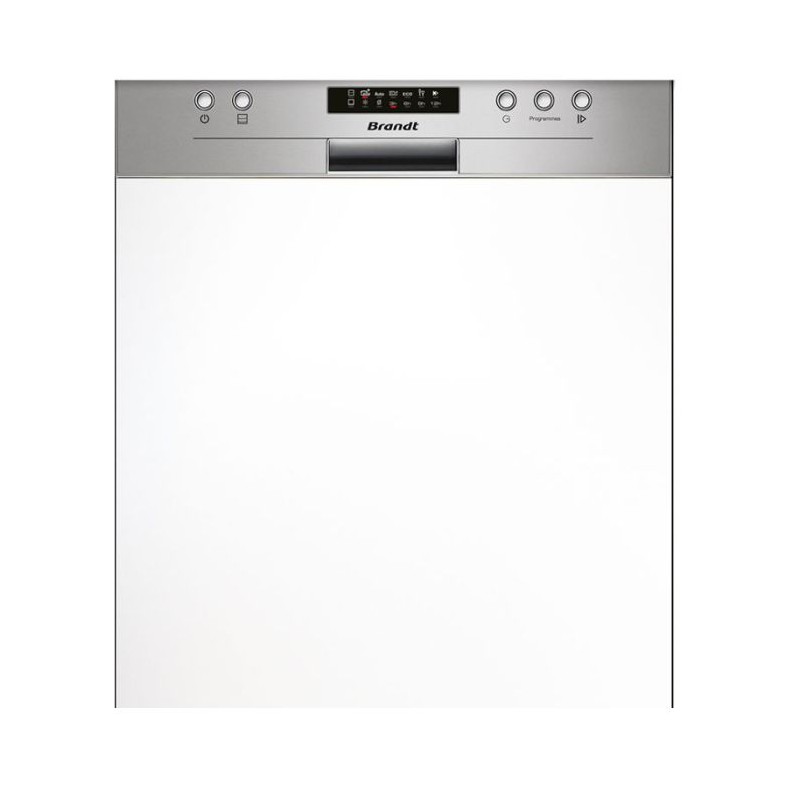 LAVE VAISSELLE SEMI ENCASTRABLE BRANDT 14 COUVERTS -BDB424LX- INOX