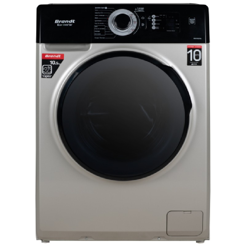 LAVE LINGE FRONTALE BRANDT 10.5 KG - BAM102QVSBL- SILVER