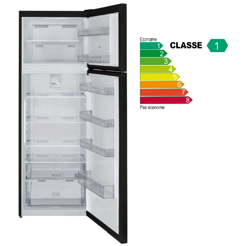 REFRIGERATEUR  TELEFUNKEN 2 PORTES 496 LITRES  NO FROST DARK INOX