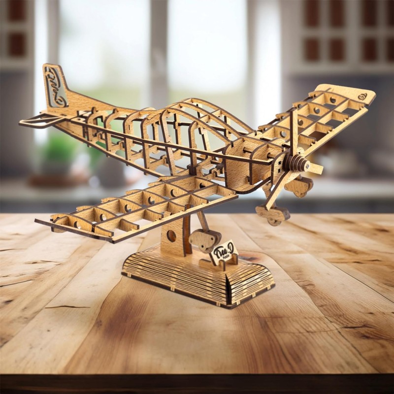 Tree D Puzzle Aeroplan Z242- Kit de Maquette d'avion en Bois - Puzzles 3D d'avion pour Adultes et Enfants