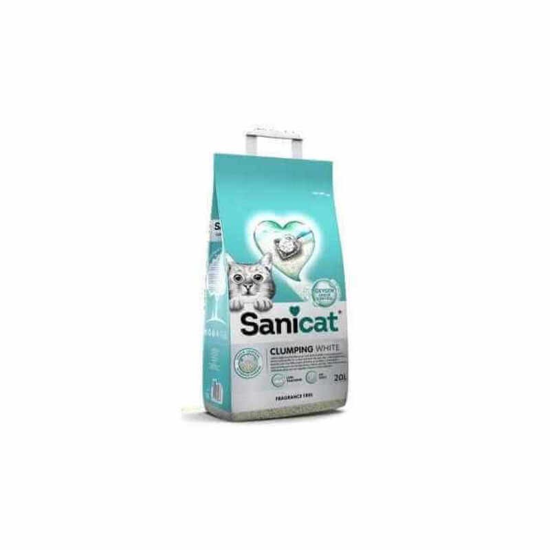 LITIÈRE SANICAT AGGLOMERANTE WHITE 20L