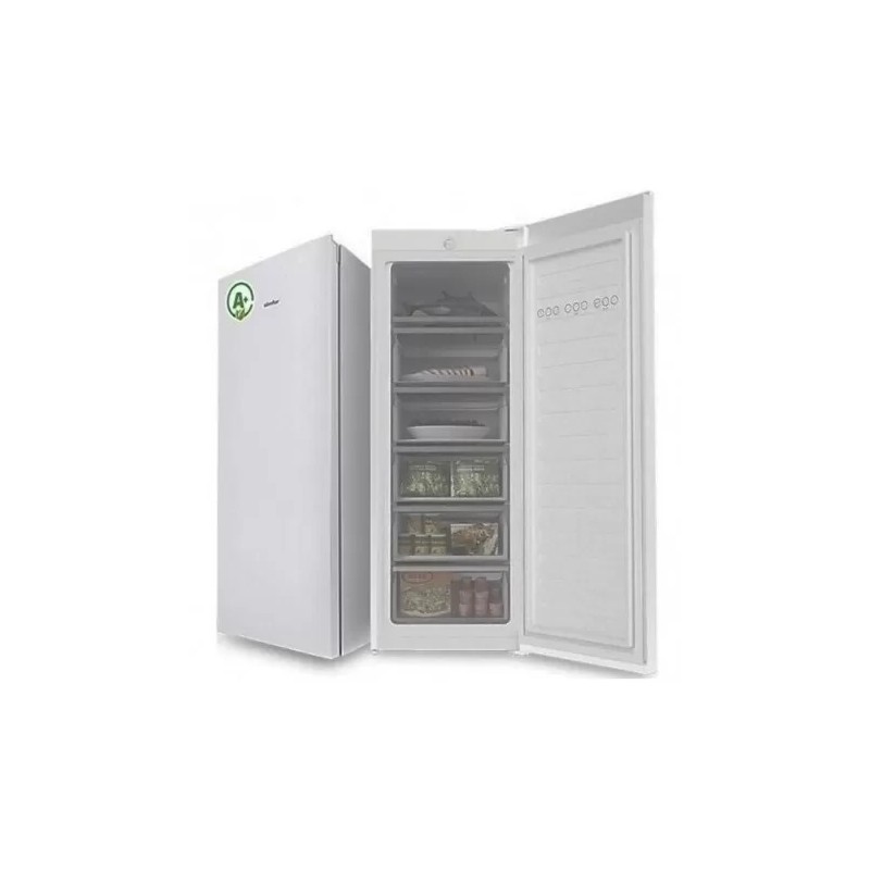 Congélateur Vertical, 6 tiroirs, DeFrost, Capacité 210 L , Inox