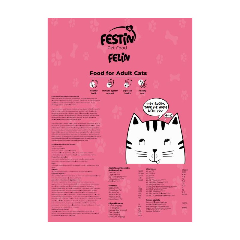 FESTIN CROQUETTE CHAT ADULTE 20 KG - POISSON