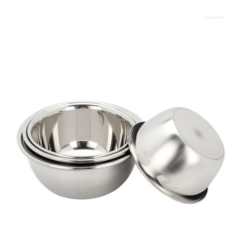 6 Bols Inox Profond Rond en acier inoxydable