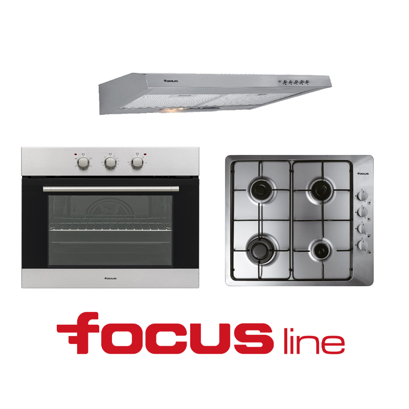 Pack Family FOCUS : PLAQUE + FOUR ENCASTRABLE  + HOTTE