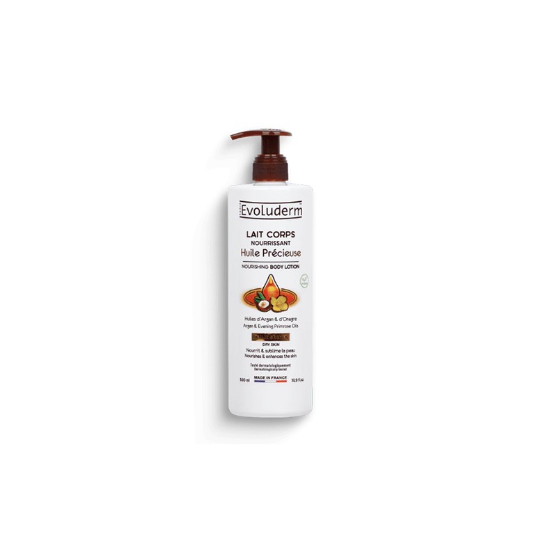 Evoluderm Lait Corps Hydratant Monoï à la Folie - Peaux Sèches - 500ml