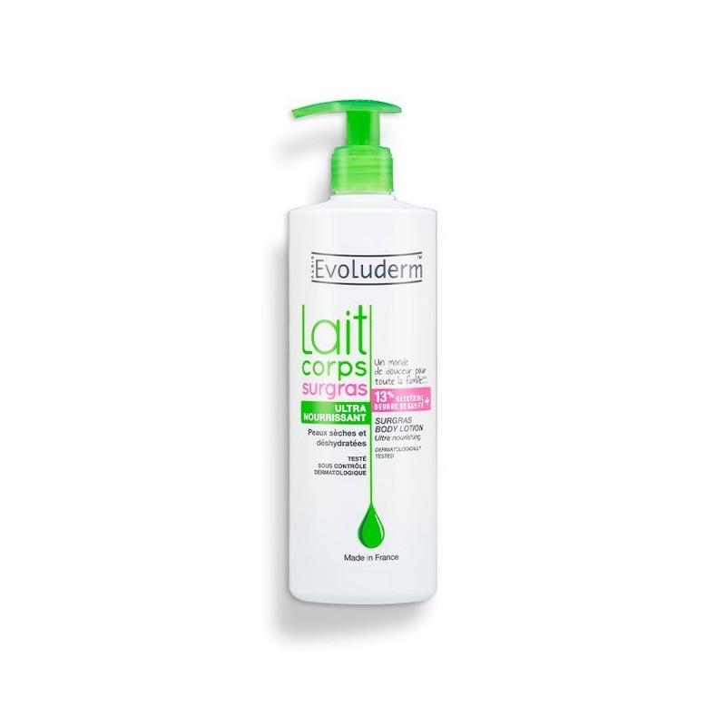 Evoluderm Lait Corps Hydratant Monoï à la Folie - Peaux Sèches - 500ml