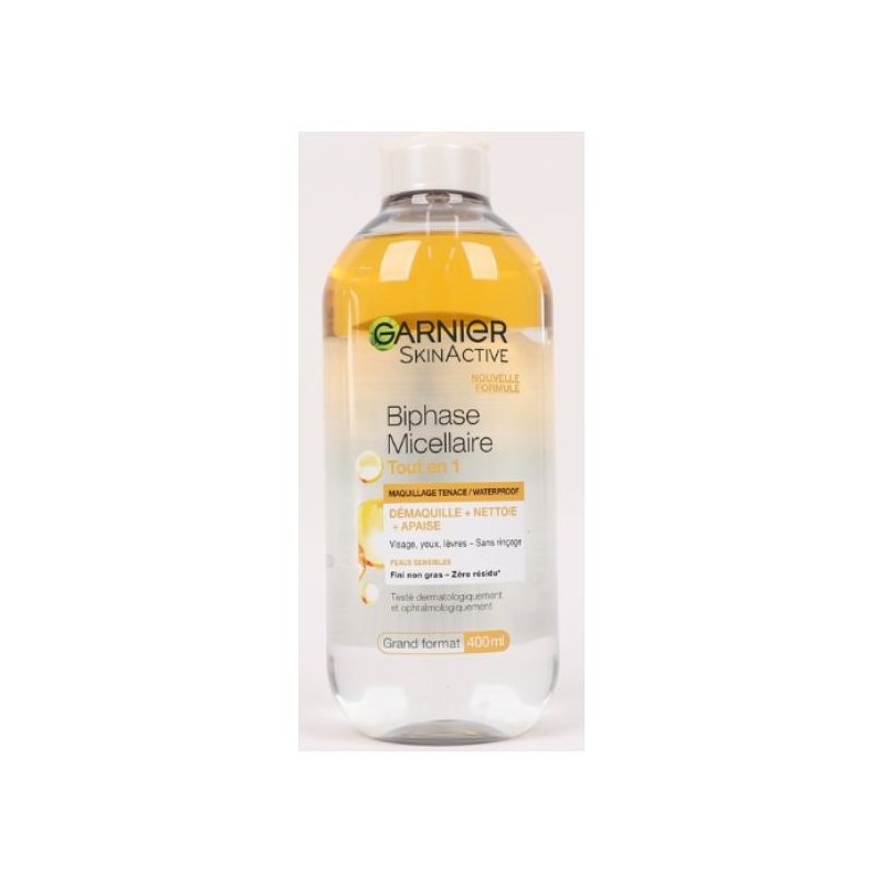 Garnier SkinActive Biphase Micellaire - Tout En 1 Waterproof - 400 ml