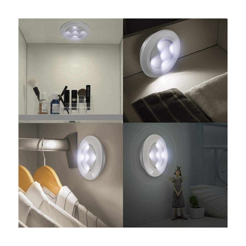 Lot de 3 Spots Led Sans Fil avec Télécommande