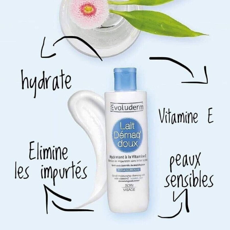 EVOLUDERM  Lait Démaquillant doux