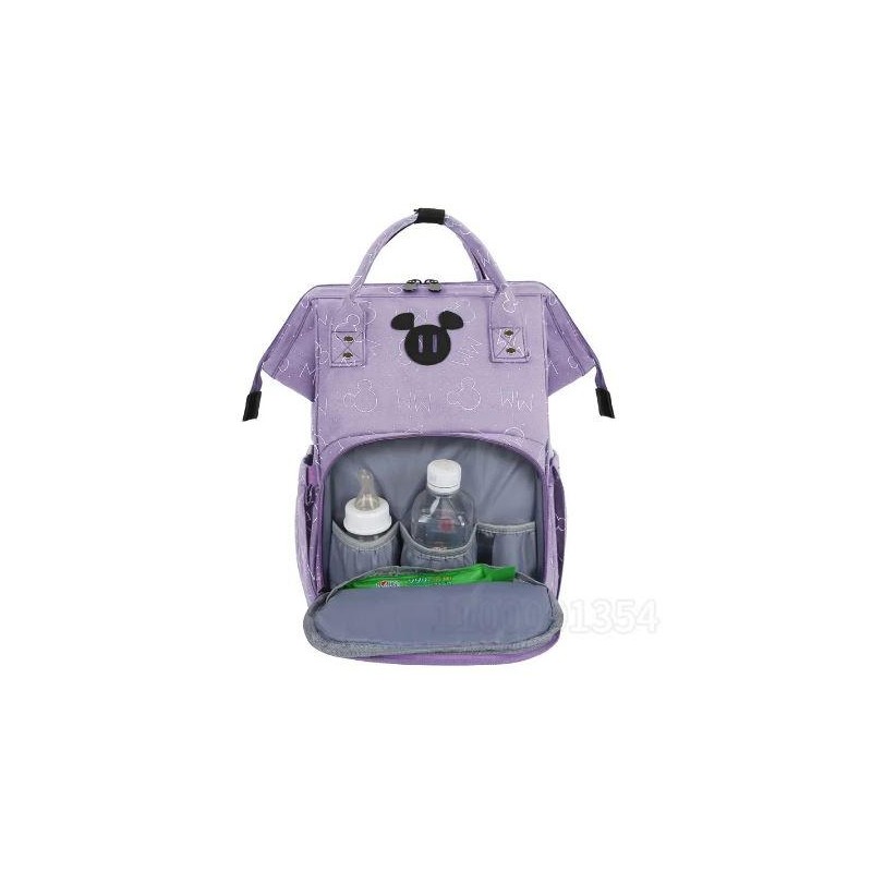 SAC A DOS DE MATERNITÉ VIOLET LILAS AVEC PORT USB – MICKEY