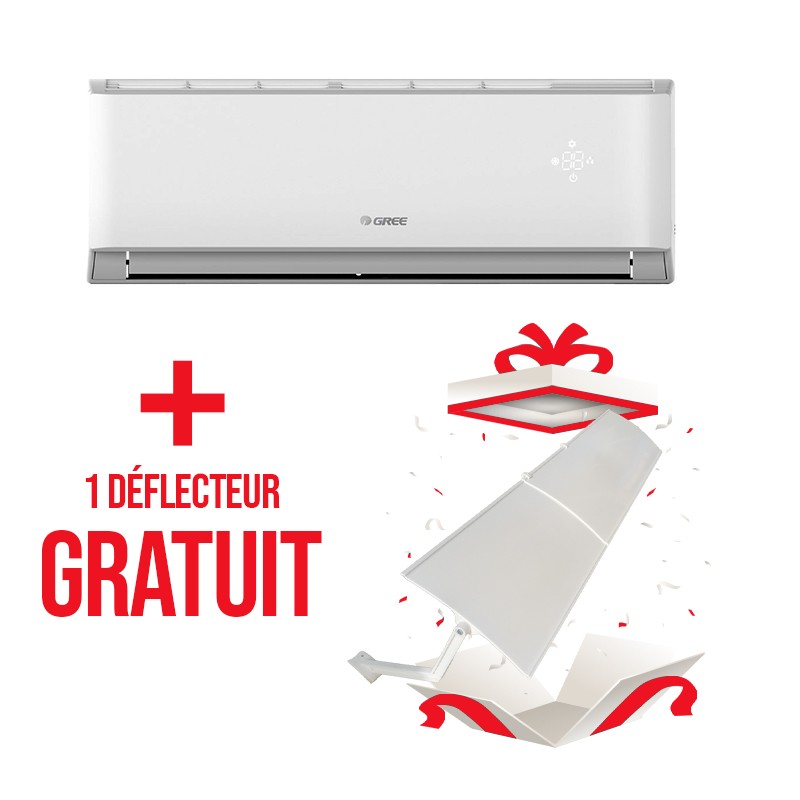 Climatiseur GREE TROPICALISÉ 24000 BTU Chaud / Froid + Déflecteur GRATUIT