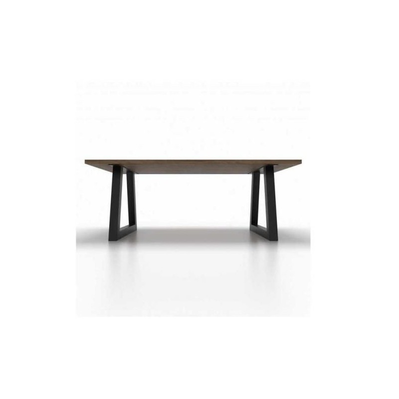 2 pièces Pieds de table - Acier Noir - L x H(60 x 72)cm,