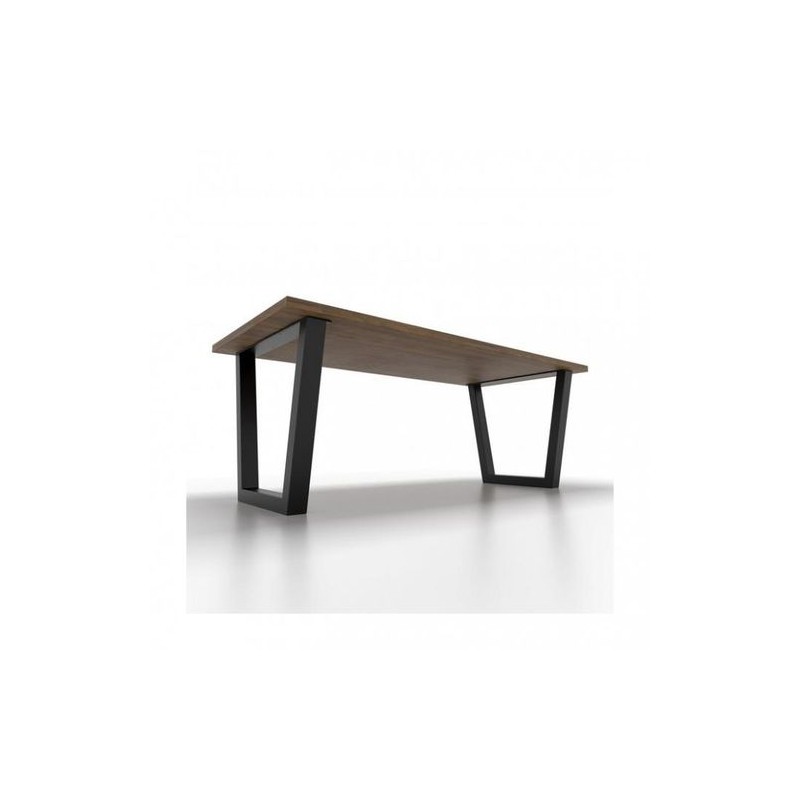 2 pièces Pieds de table - Acier Noir - L x H(60 x 72)cm,