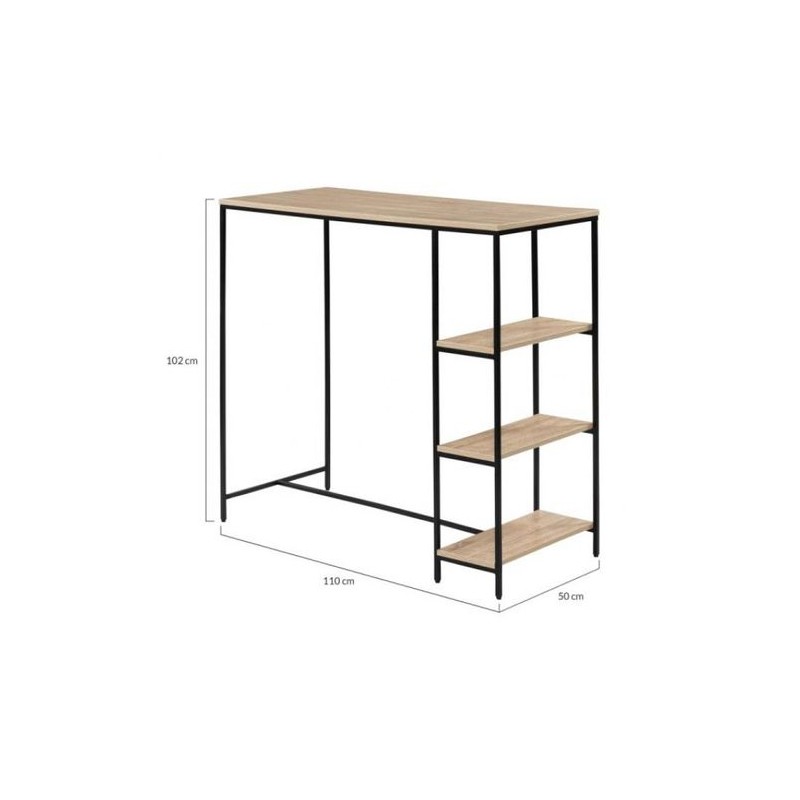 Table de bar 4P  - Acier - MDF - L x l x H(110 x 50 x 100)cm