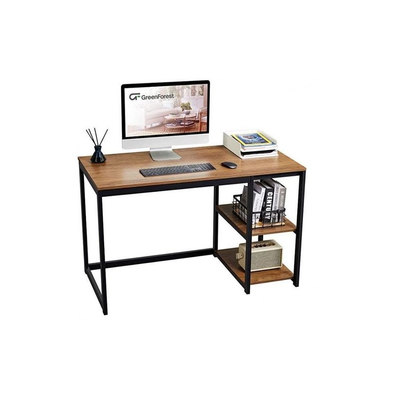 Bureau - Bois mdf Marron et Acier - H x L x P(74x130x60)