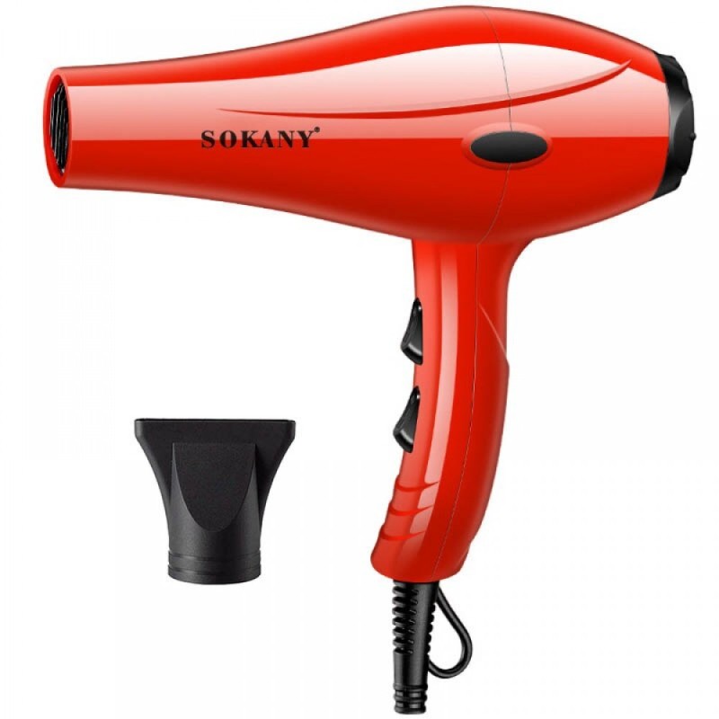 Sokany Sèche Cheveux Professionnelle - Rouge - 2200 W