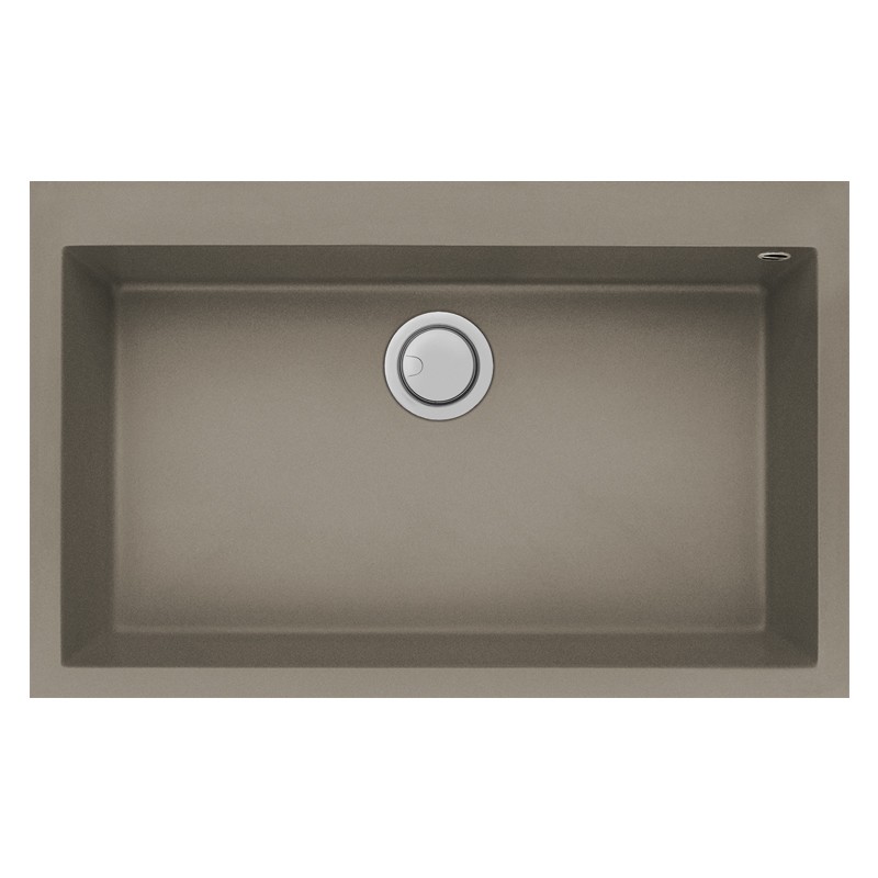 ÉVIER DE CUISINE ENCASTRABLE FOCUS GRANITECK 1 BAC 80CM - TORTORA