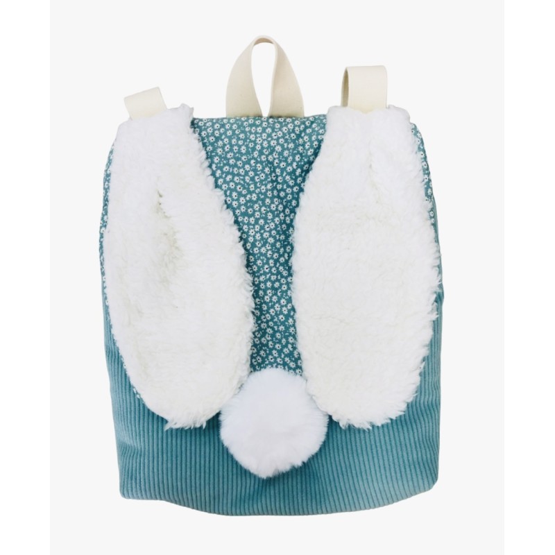 sac a dos lapin pompon coton