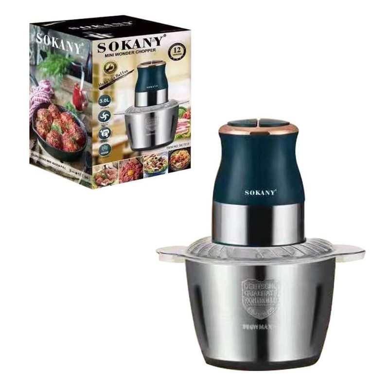 Hachoir Turbo électrique Sokany  400W - Bol En Inox - 3 Litre