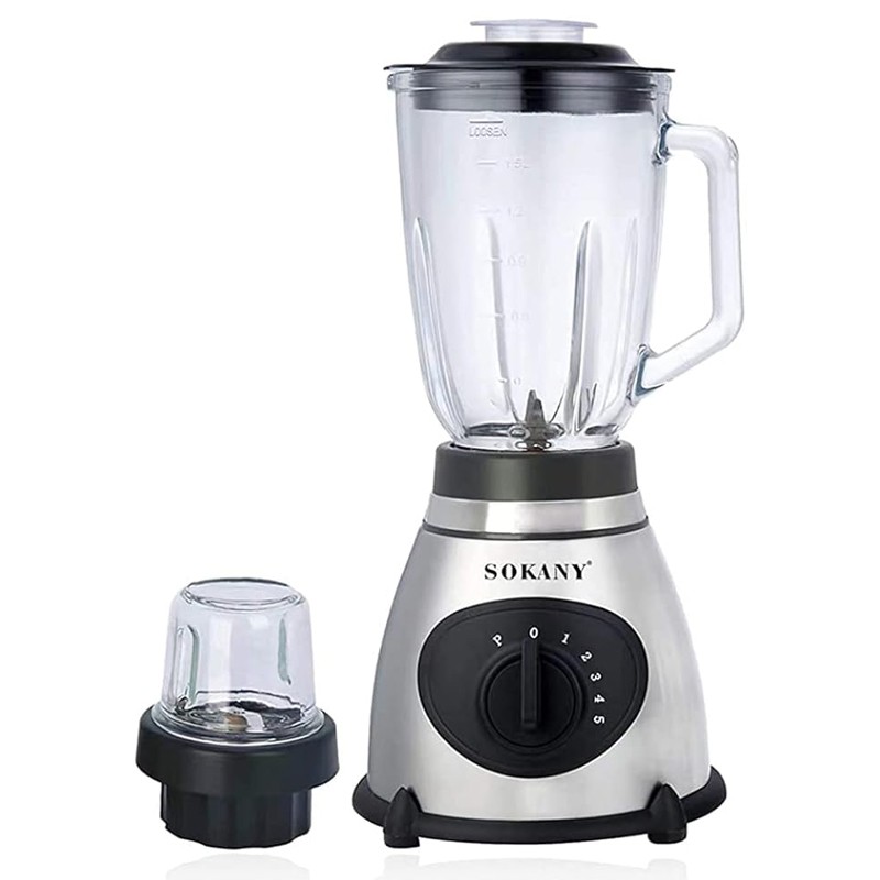 Blender 1.5L En Verre Mixeur 2en1- 400W  Moulin A Épices Sokany