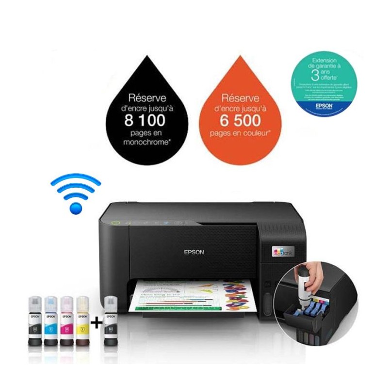 Imprimante à Réservoir Intégré EPSON L3251 3En1 Couleur Wifi