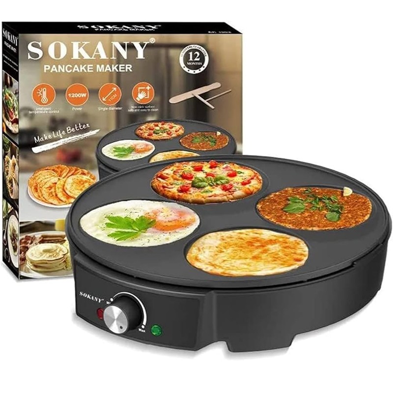 Crêpière et grill 2 EN 1 Sokany - Table chef crêpe & grill - 1200W