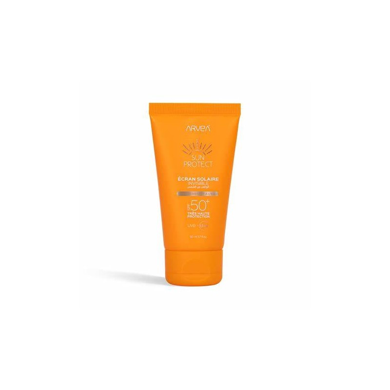 Ecran solaire - Invisible - SPF 50+ - Aloe vera & Argan - 50ml