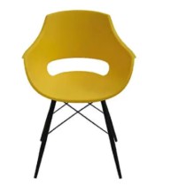 Chaise SOTUFAB Cosmos avec socle métallique - Jaune