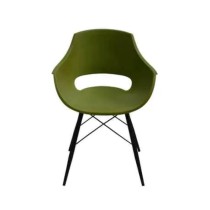 Chaise SOTUFAB Cosmos avec socle métallique - Vert olive