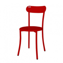 Chaise SOTUFAB SPOT avec socle peinture - Rouge