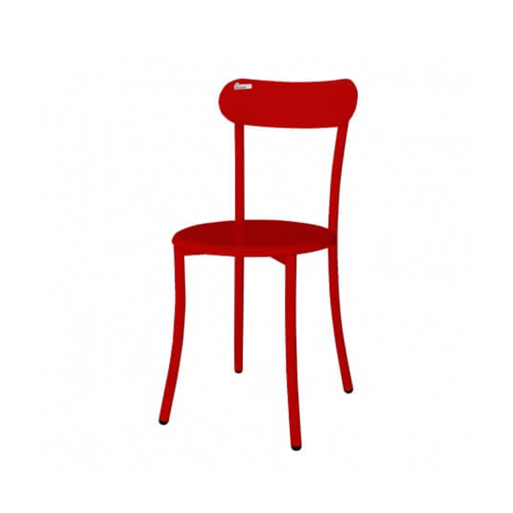 Chaise SOTUFAB SPOT avec socle peinture - Rouge