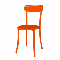 Chaise SOTUFAB SPOT avec socle peinture - Orangé