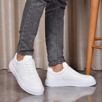 Basket Sport à la Mode - Noir et Blanc en Simili Cuir - Pour Homme - Réf : 151