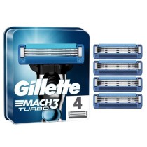 Gillette Mach3 Turbo - Lot de 4 lames de rasoir de rechange, pour homme